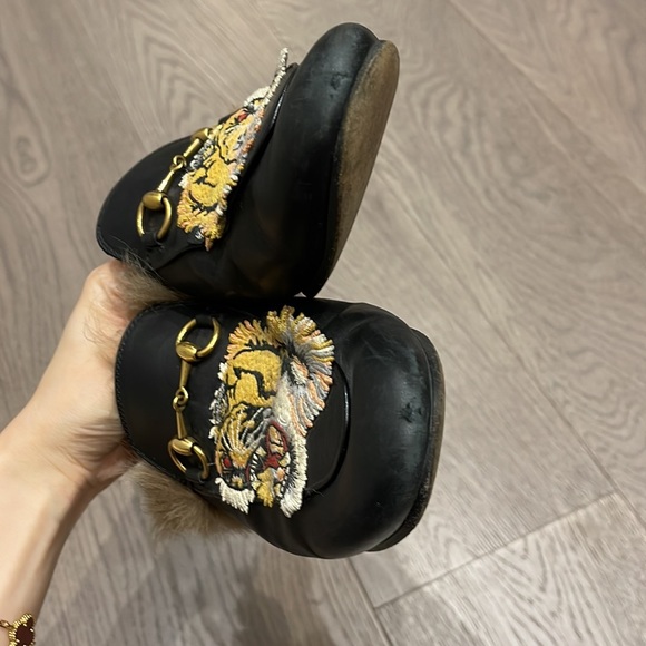 Gucci Princetown Slipper Fur Loafers - Picture 11 of 12